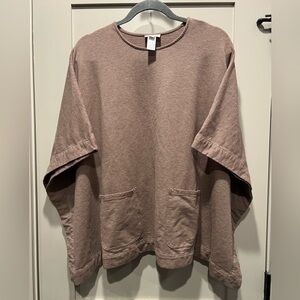J. Jill Pure Jill Oversized Cotton & Modal Blend Poncho Top Size M/L Petite EUC!